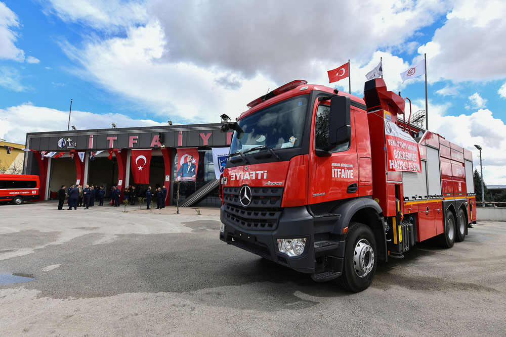ASO 1. OSB’DEN ANKARA İTFAİYESİ’NE YENİ KÖPÜK KULESİ ARACI