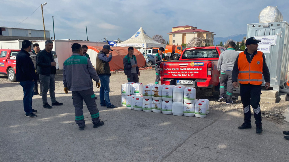 ANKARA BÜYÜKŞEHİRDEN KAHRAMANMARAŞLI ÇİFTÇİLERE SIVI GÜBRE DESTEĞİ