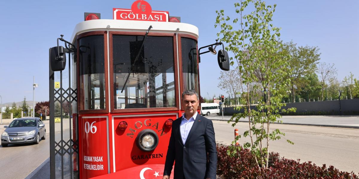 GÖLBAŞI’NDA NOSTALJİK TRAMVAY   