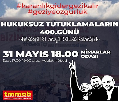 Hukuksuz Tutuklamaların 400. Günü, Gezi’nin 10.Yılı