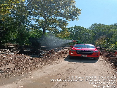 ANKARA BÜYÜKŞEHİR SEL BÖLGESİNDE İLAÇLAMA ÇALIŞMASI BAŞLATTI