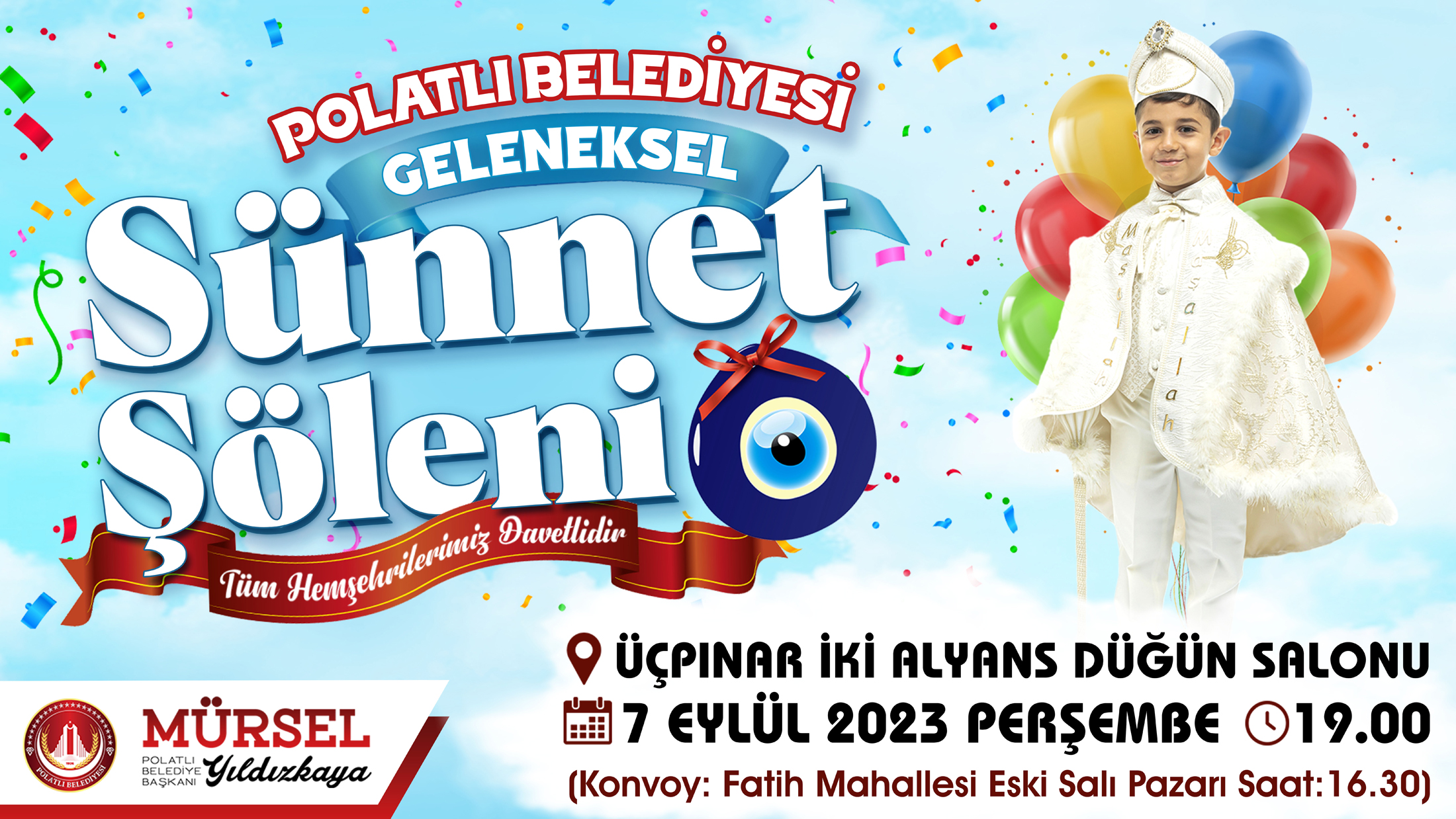 POLATLI BELEDİYESİ GELENEKSEL TOPLU SÜNNET ŞÖLENİ BAŞLIYOR